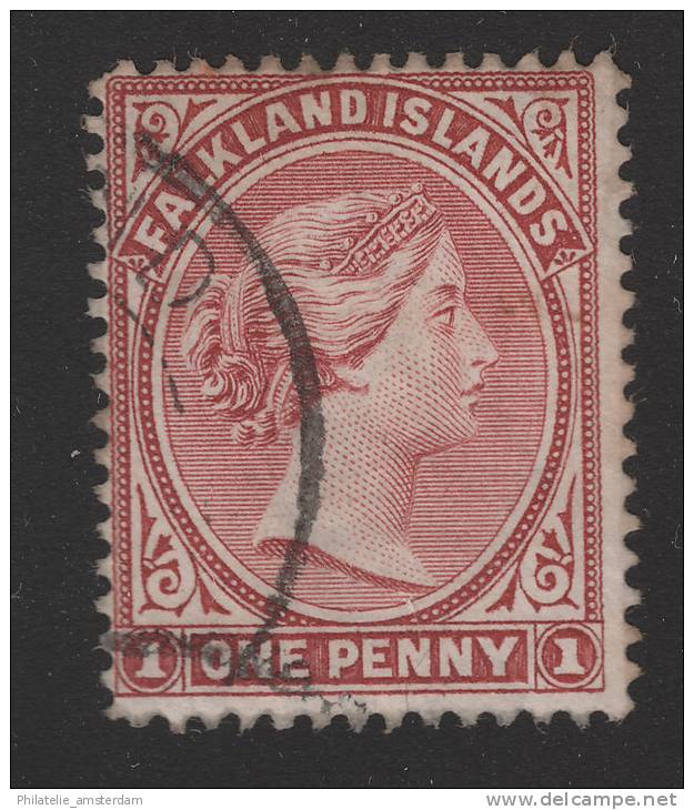 Falkland Islands 1891, VICTORIA, REVERSED WATERMARK, Mi 5 Xb, SG 11 X, Ø - Andere & Zonder Classificatie