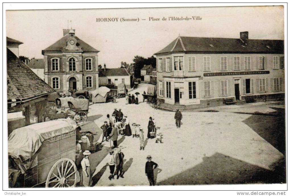 CPA Hornoy, Place De L'Hotel De Ville (pk4464) - Hornoy Le Bourg