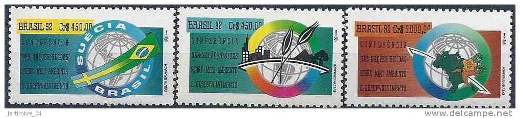 1992 BRESIL 2071-73** Université, Drapeaux - Unused Stamps