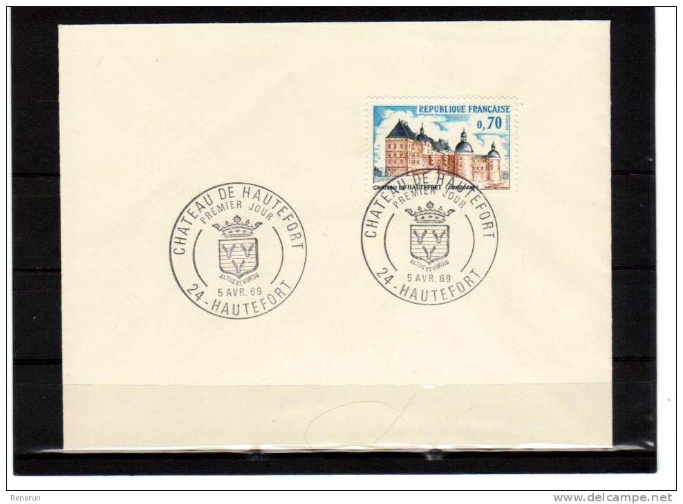 FDC 1er Premier Jour, Chateau De Hautefort 24 Hautefort  5 Avril 1969 - 1960-1969