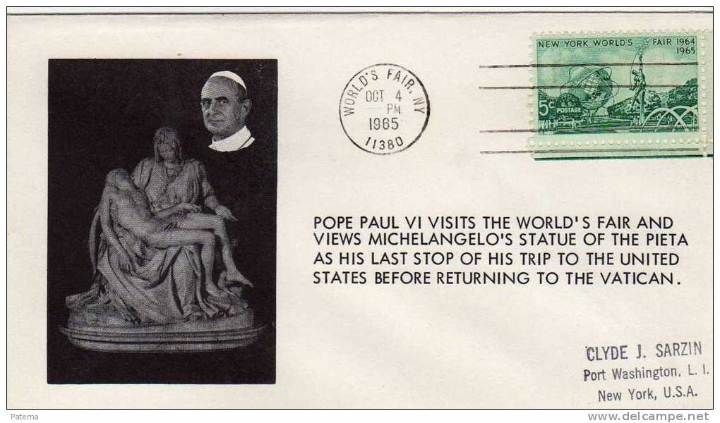 FDC World's Fair  N.Y  1965, Estados Unidos - 1961-1970