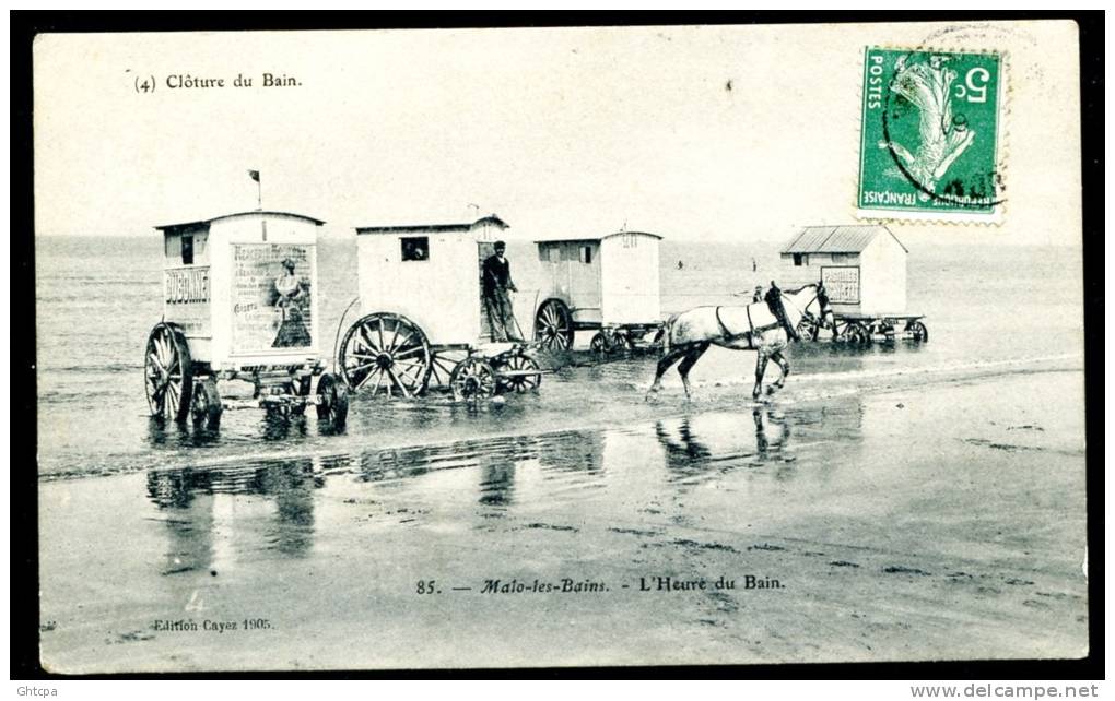 CPA. Malo-les-Bains. L'Heure Du Bain.  (4) Clôture Du Bain. - Malo Les Bains