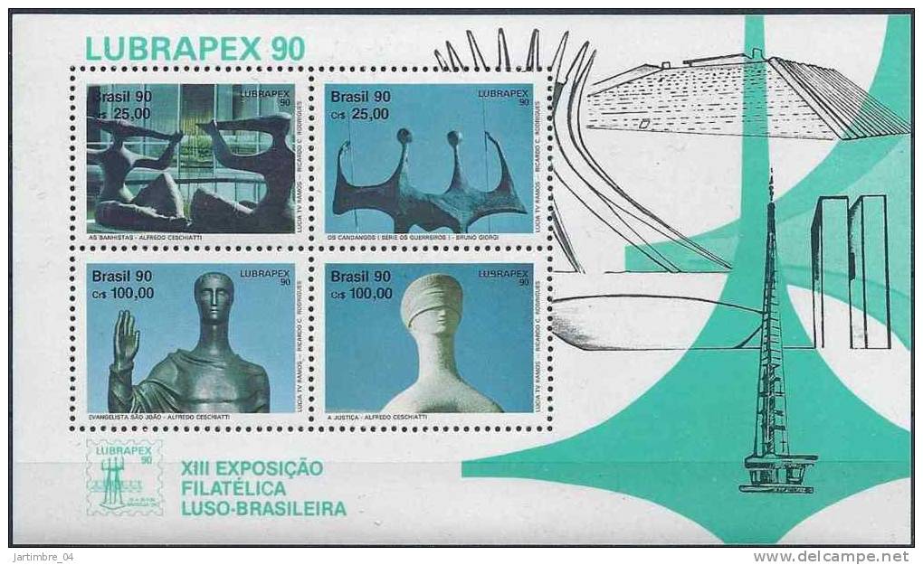 1990 BRESIL BF 84** Sculptures Brasilia - Ungebraucht