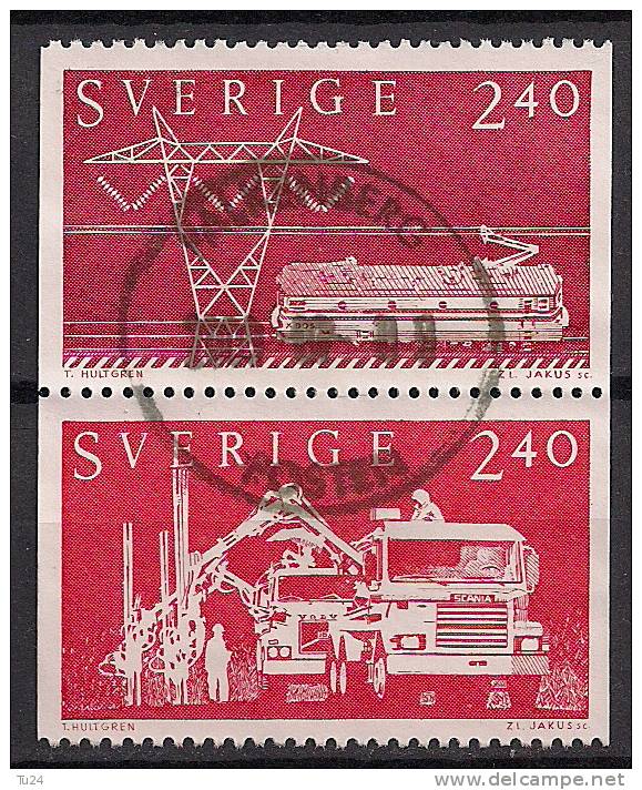 Schweden  (1981)  Mi.Nr.  1160 + 1161 , S375 Gest. / Used  (f87) - Usados