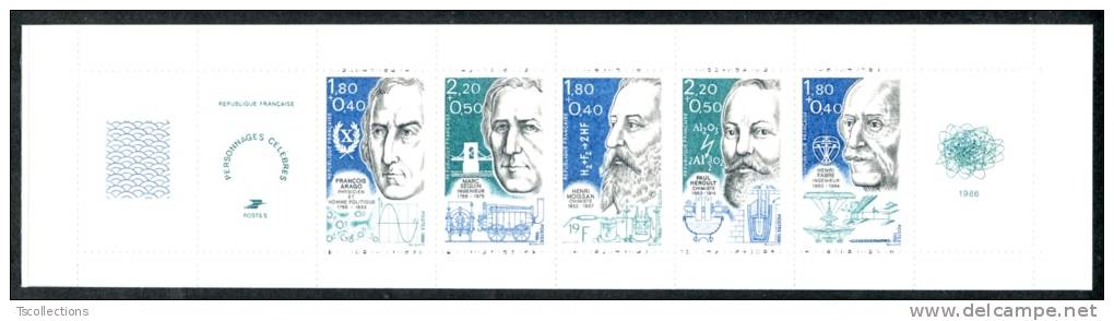 Carnet BC2400A Personnages Célèbres (ingénieurs, Chimistes), 1986 2 - Commemoratives