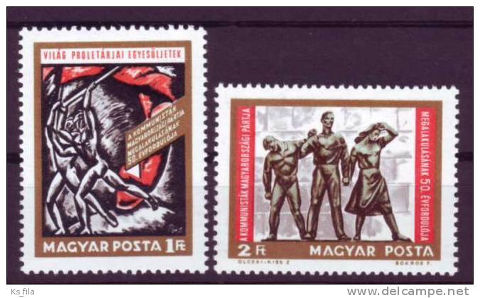 HUNGARY - 1968. 50th Anniv Of Hungarian Communist Party - MNH - Unused Stamps