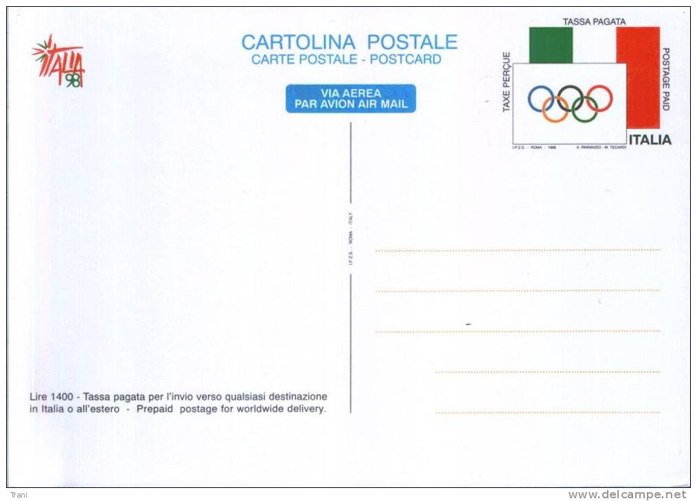 ITALIA ´98 - Stamped Stationery