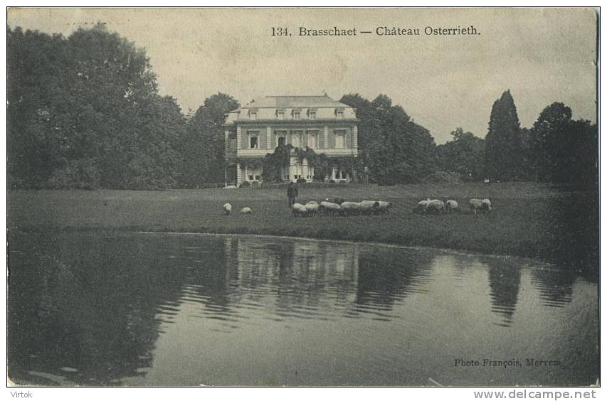 Brasschaat  :  Chateau Osterrieth    ( Geschreven  1912 Met Zegel ) - Brasschaat