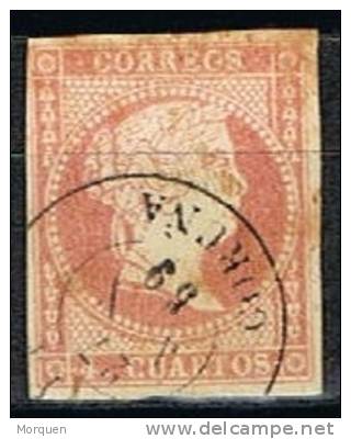 Sello 4 Cuartos Isabel II 1856, Fechador NOYA (Coruña),  Num 48 º - Used Stamps