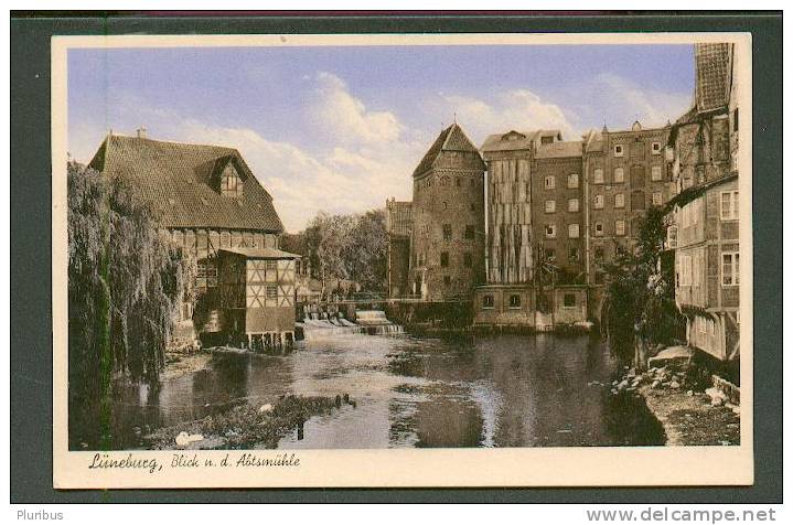 GERMANY  LÜNEBURG  BLICK N.D. ABTSMÜHLE  WATERMILL  , OLD POSTCARD - Lüneburg