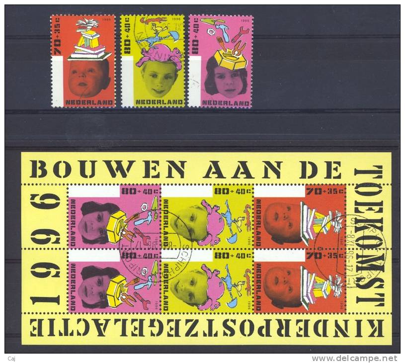 Pay-Bas  -  1996  :  Yv  1560-62  +  Bloc  50  (o) - Used Stamps