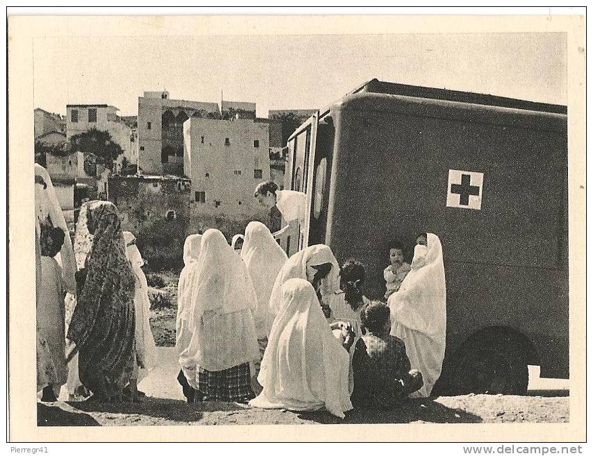 CPA-1955-GUERRE ALGERIE-CARTE De L ARMEE De LA PROPAGANDE-CROIX-ROUGE SOINS AUX FEMMES MUSULMANES-TBE-RARE - Guerres - Autres