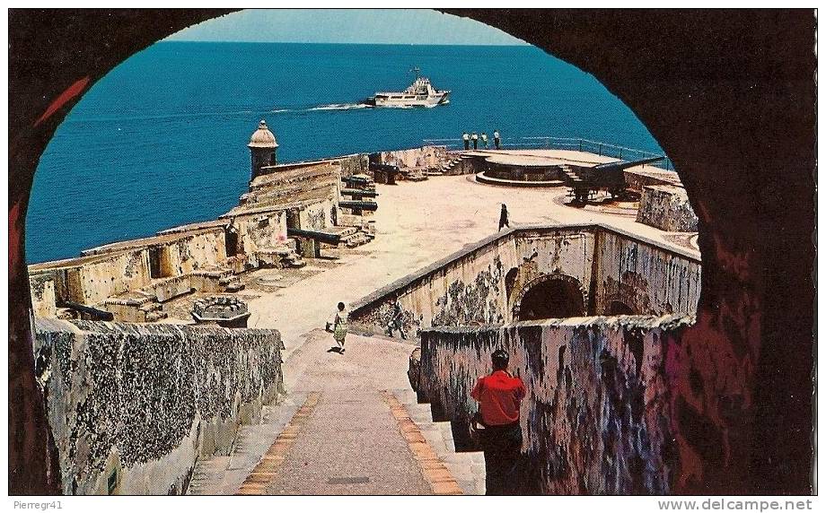 CPA-1955-PUERTO-RICO-SAN JUAN-FORTIN-SANTA- BARBARA BATTERY-EL MORO-TBE-RARE - Puerto Rico