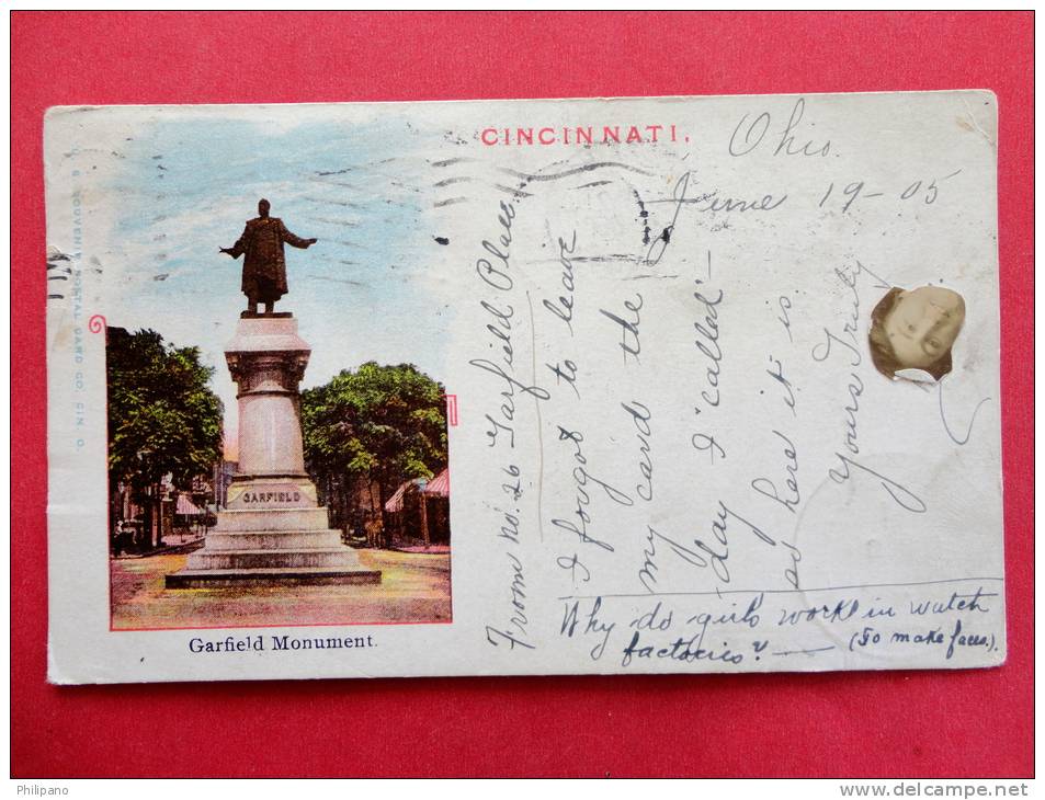 - Ohio > Cincinnati   Garfield Monument  1905 Cancel    ---  ---  Ref 483 - Cincinnati