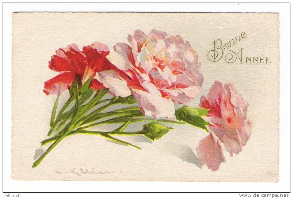 BONNE  ANNEE  /  FLEURS  ( Roses Rouges Et Saumon ) , Par  CATHARINA  KLEIN  /  Edit.  JOUNOR  N° 321 - Klein, Catharina