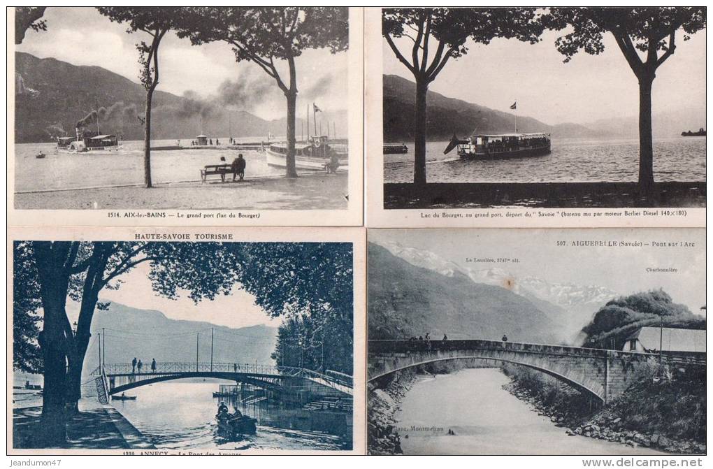 LOT 4 CARTES. ANNECY - AIX LES BAINS, AIGUEBELLE. - 5 - 99 Cartes