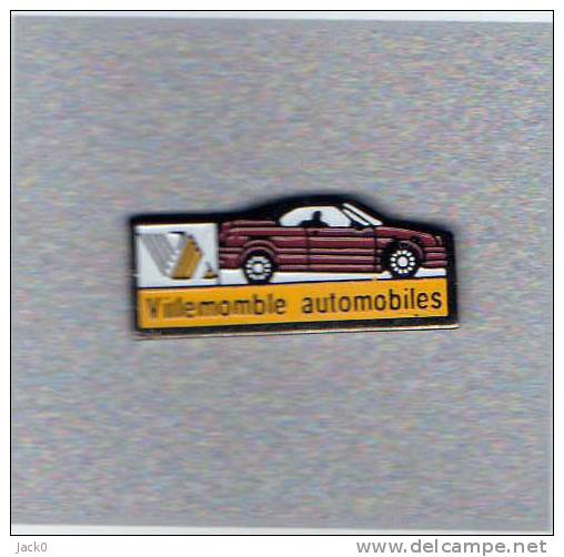 Pin´s   VILLEMONBLE  Automobile  RENAULT 19  Bordeaux  ( 93 ) - Renault