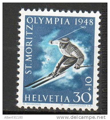 SUISSE   30c+10c Bleu Noir  1948 N°452 - Unused Stamps