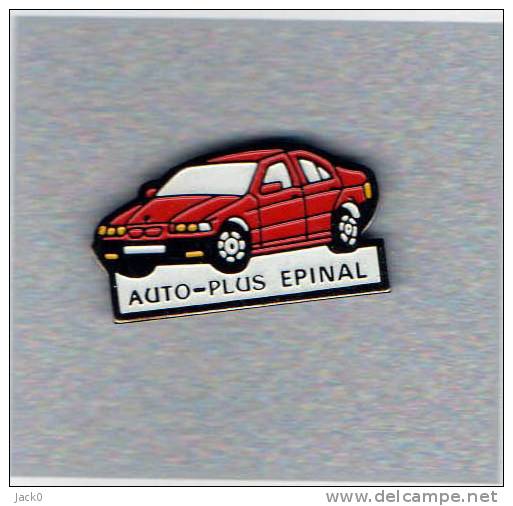 Pin´s  Automobile  Renault  Alpine  Rouge ? , Auto - Plus  EPINAL  ( 88 ) - Renault