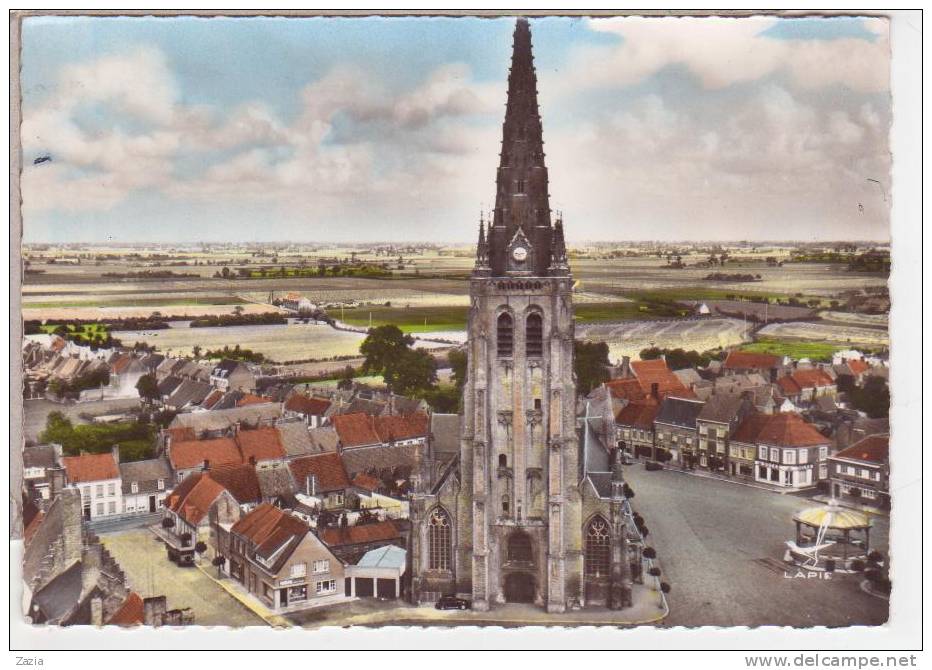 59.452/ HONDSCHOOTE - Eglise St Waast Cpsm N°10 - Hondshoote