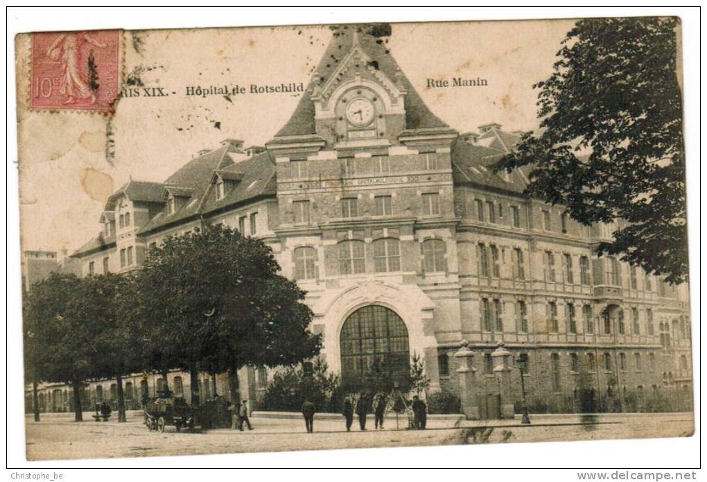 CPA Paris XIX, Hôpital Rotschild, Rue Manin (pk4488) - Arrondissement: 19