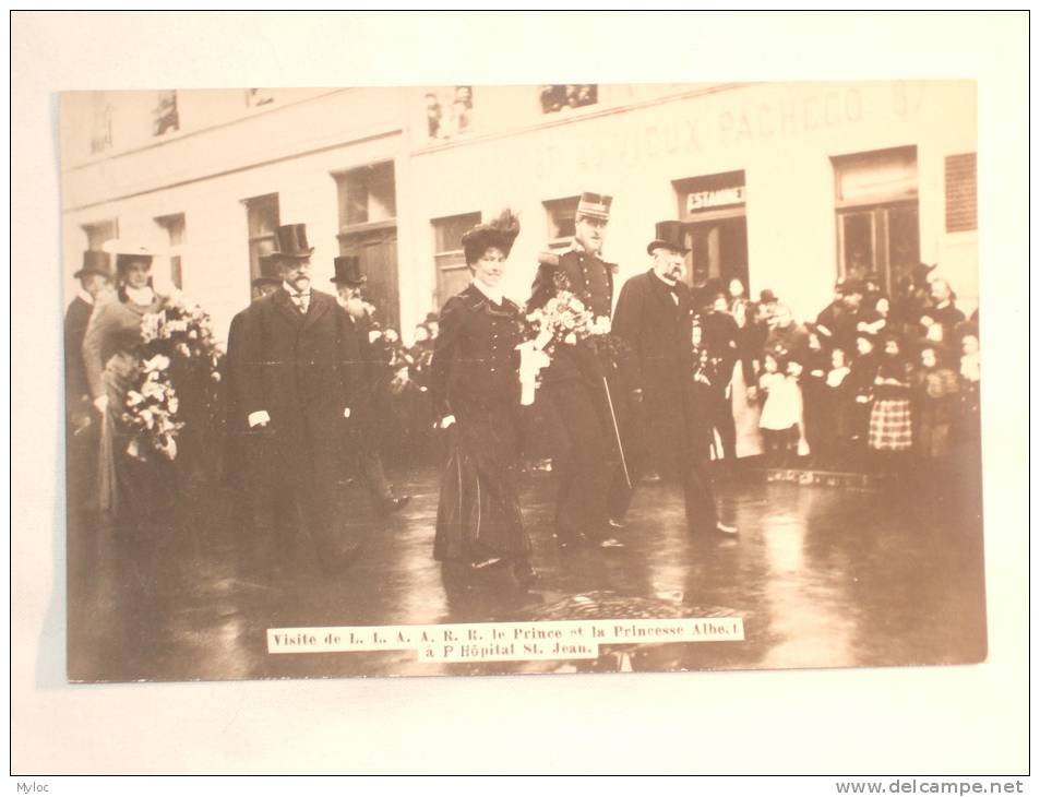 Prins En Prinses Albert I. Bezoek Kliniek St. Jan. Prince Et Princesse Albert I. Visite Hôpital St. Jean. - Santé, Hôpitaux