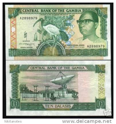 Gambia 10 Dalasis P-13b Unc (1991-95) - Gambia