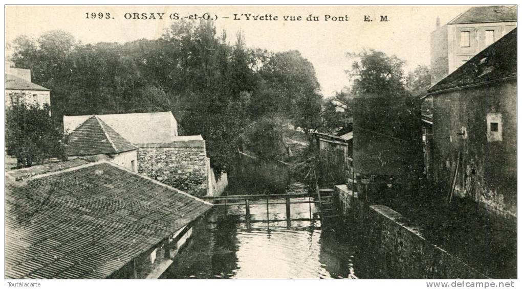 CPA 91 ORSAIS L YVETTE VUE DU PONT 1923 - Orsay