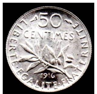 RARE EN CET ETAT---50 Centimes SEMEUSE ARGENT 1916---ETAT : SPL - Autres & Non Classés