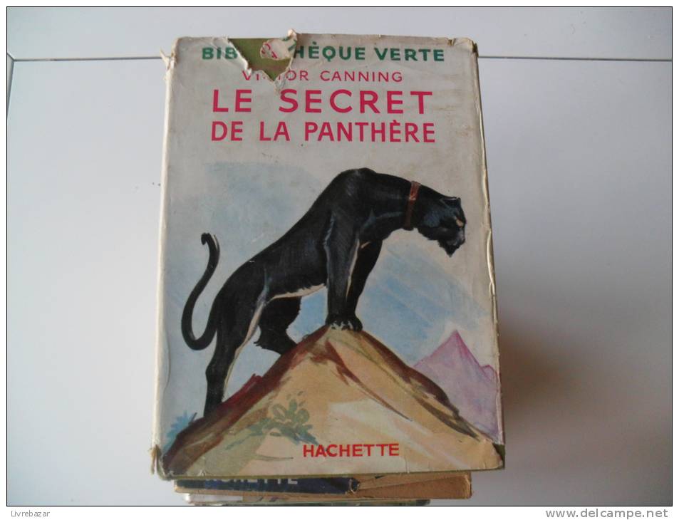 Ancien LE SECRET DE LA PANTHERE  Hachette  Jacquette Papier Illustrations Jean Sidobre - Bibliothèque Verte