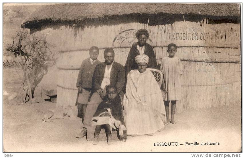 LESSOUTO - Leshoto  Famille Chrétienne - TB écrite - Lesotho