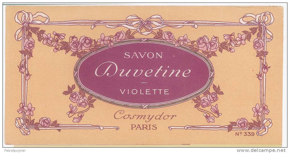 ETIQUETTE SAVON DUVETINE VIOLETTE - Labels