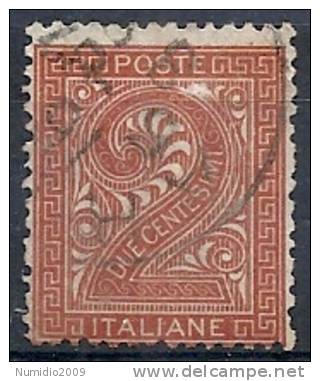 1863-65 REGNO USATO CIFRA 2 CENT - RR10035 - Usati