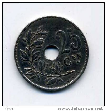 - BELGIQUE . 25 C. 1929 . - 25 Cent
