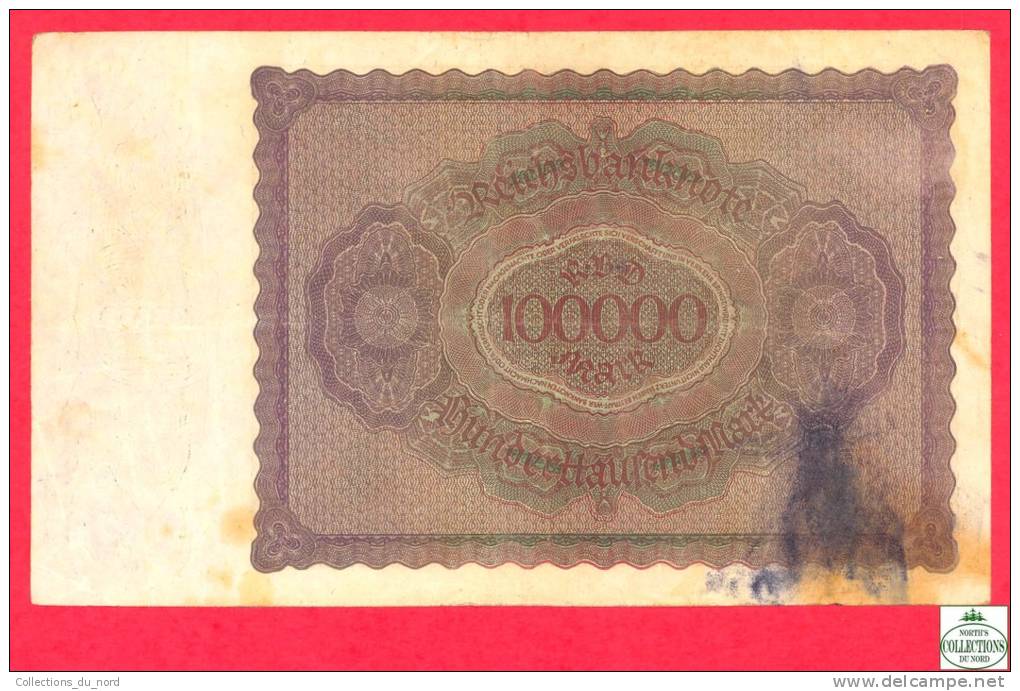 Germany 100000 Mark  1923  Banknote / Allemagne  Billet - Papier Monnaie - 100.000 Mark