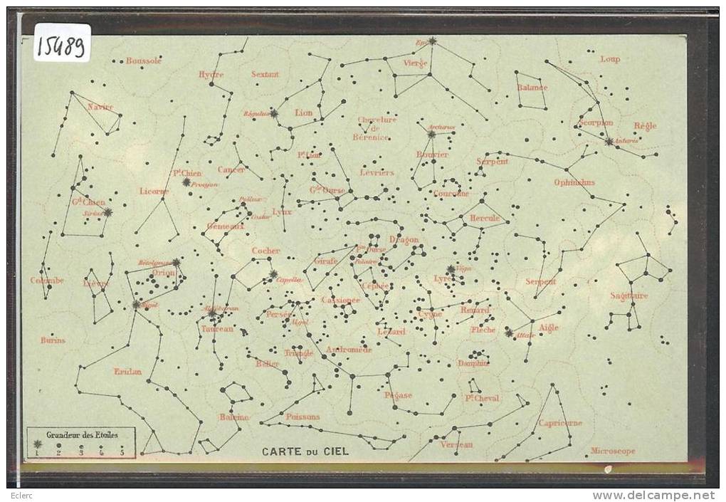 CARTE DU CIEL - TB - Astronomia