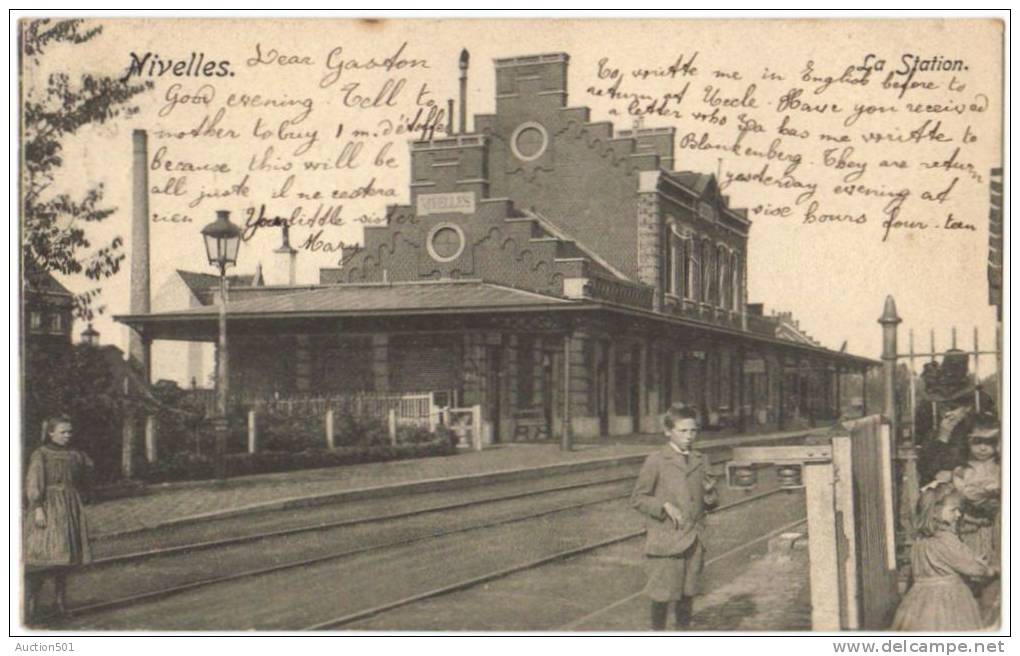 08346g STATION - Nivelles - 1902 - Rail - Nivelles