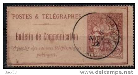 FRANCE Timbre-Téléphone 26 (o) POSTES & TELEGRAPHES Sans Fond De Sûreté - Telegraph And Telephone