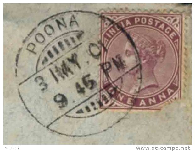 INDE - INDIA - POONA / 1901 LETTRE  POUR LONDRES (ref 2590) - 1882-1901 Empire