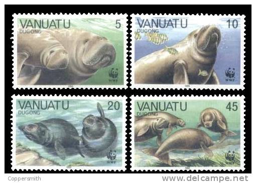 (003) Vanuatu  Marine Mammals / Dolphins / Dauphins / Delfine / WWF  ** / Mnh  Michel 782-85 - Vanuatu (1980-...)