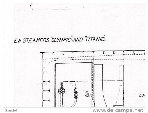 TITANIC - PLAN D´UNE CHEMINEE - DUPLICATA. - Other Plans