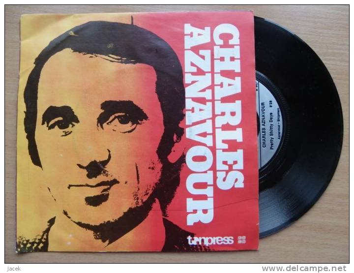 Polish  SP Charles Aznavour /Take Ne Along/  /Polish Label Tonpress  /   /very Rare - Disco, Pop