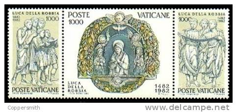 (002) Vatican  Art / Kunst / Konst / Della Robbia / Strip  ** / Mnh  Michel 805-07 - Andere & Zonder Classificatie