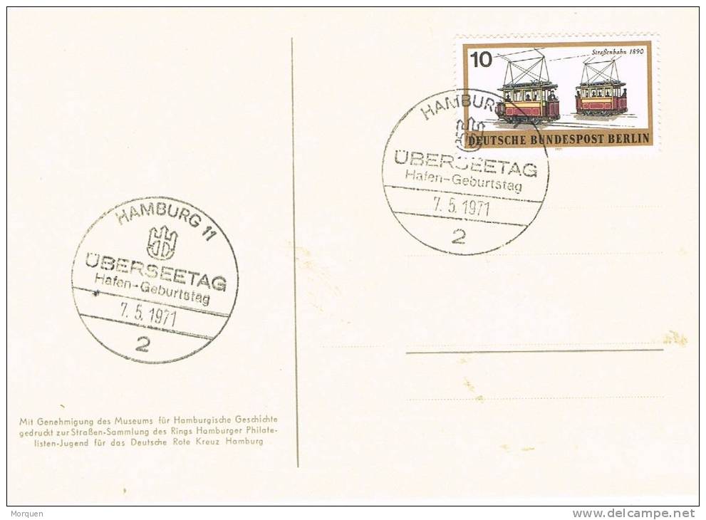 3326. Tarjeta HAMBURG (Alemania Berlin) 1971. Uberseetag - Lettres & Documents