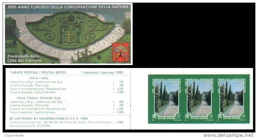 (014) Vatican  Conservation Booklet / Carnet / Heftchen Umweltschutz  ** / Mnh Michel 1145-52 MH - Sonstige & Ohne Zuordnung