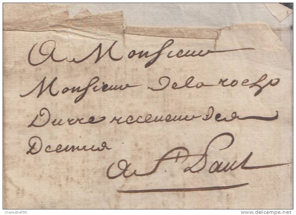 GRENOBLE 1711 -  LETTRE DE RECOUVREMENT DE LA TAXE DES OFFICES Vers Receveur De St Paul 3 Chateaux - Historical Documents