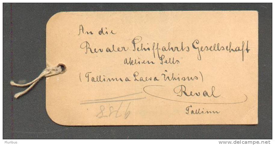 1923 RAILWAY LABEL , EISENBAHN  DIREKTION  ALTONA  HAMBURG  DEUTSCHLAND   TO REVAL  ESTONIA - Other & Unclassified