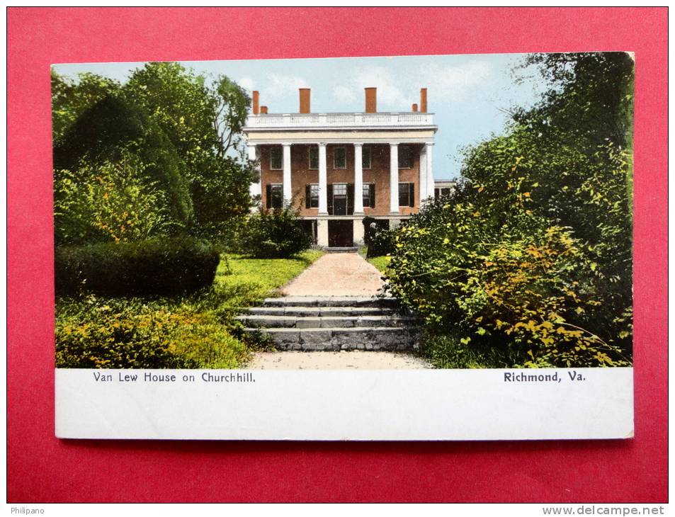 VA - Virginia > Richmond  Van Lew House On Churchill Ca 1910  =====ref 483 - Richmond