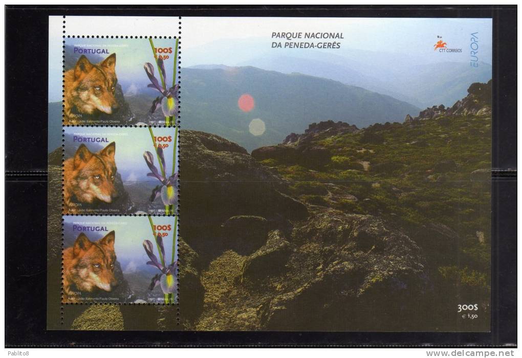 PORTOGALLO - PORTUGAL 1999 - EUROPA PARCO NAZIONALE FOGLIETTO - NATIONAL PARK SOUVENIR SHEET -  PARQUE PENEDA BLOCO MNH - Blocks & Kleinbögen