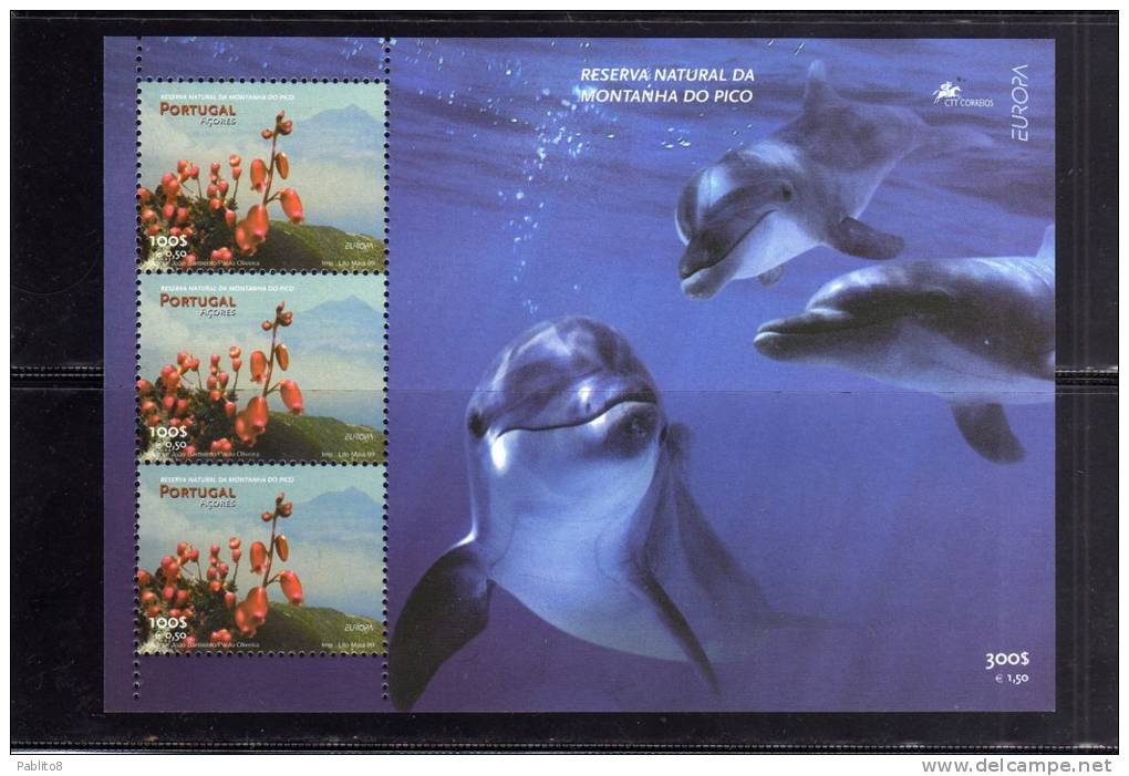 PORTOGALLO - PORTUGAL 1999 - RISERVA NATURALE FOGLIETTO - NATURAL RESERVE SOUVENIR SHEET -  RESERVA MONTANHA  BLOCO MNH - Blocks & Kleinbögen